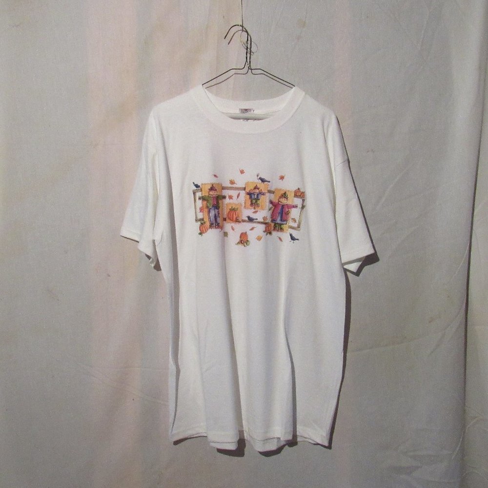 Anvil Fall Tee Shirt with Scarecrow Design